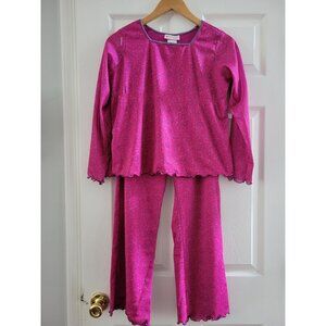 american Girl Paisley Print Fuschia Girls pajama Set 2005 size Large Tiny Flaw